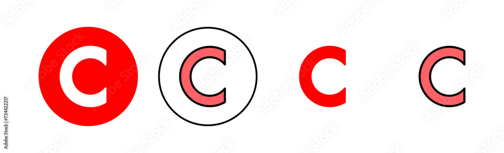 Copyright icon set illustration. copyright sign and symbol Copyright icon set illustration. copyright sign and symbol