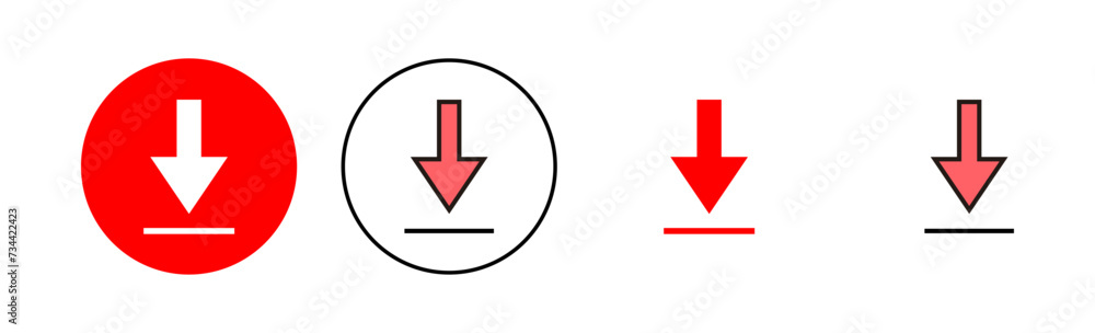 Download icon set illustration. Download sign and symbol Download icon set illustration. Download sign and symbol