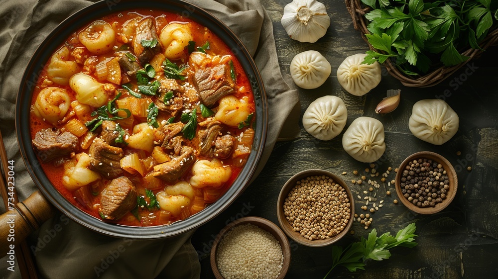 Winter Comfort Korean Dishes Flat Lay
Winter Comfort Korean Dishes Flat Lay