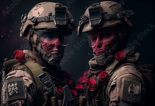 valentines day soldiers. Generative AI