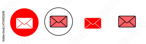 Fototapeta Naklejka Na Ścianę i Meble -  Mail icon set illustration. email sign and symbol. E-mail icon. Envelope icon