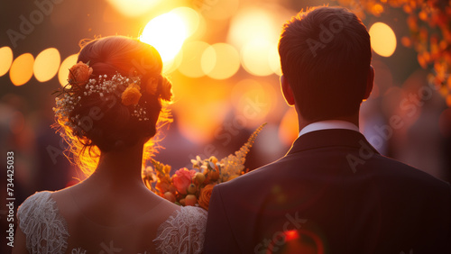 the bride and groom's profound connection illuminated their wedding day, leaving an enduring impression of love and dedication etched in the hearts of all who witnessed it.