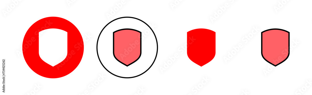 Shield icon set illustration. Protection icon. Security sign and symbol Shield icon set illustration. Protection icon. Security sign and symbol
