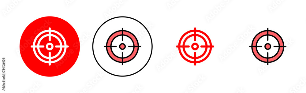 Target icon set illustration. goal icon vector. target marketing sign and symbol Target icon set illustration. goal icon vector. target marketing sign and symbol