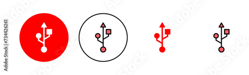 Usb icon set illustration. Flash disk sign and symbol. flash drive sign.