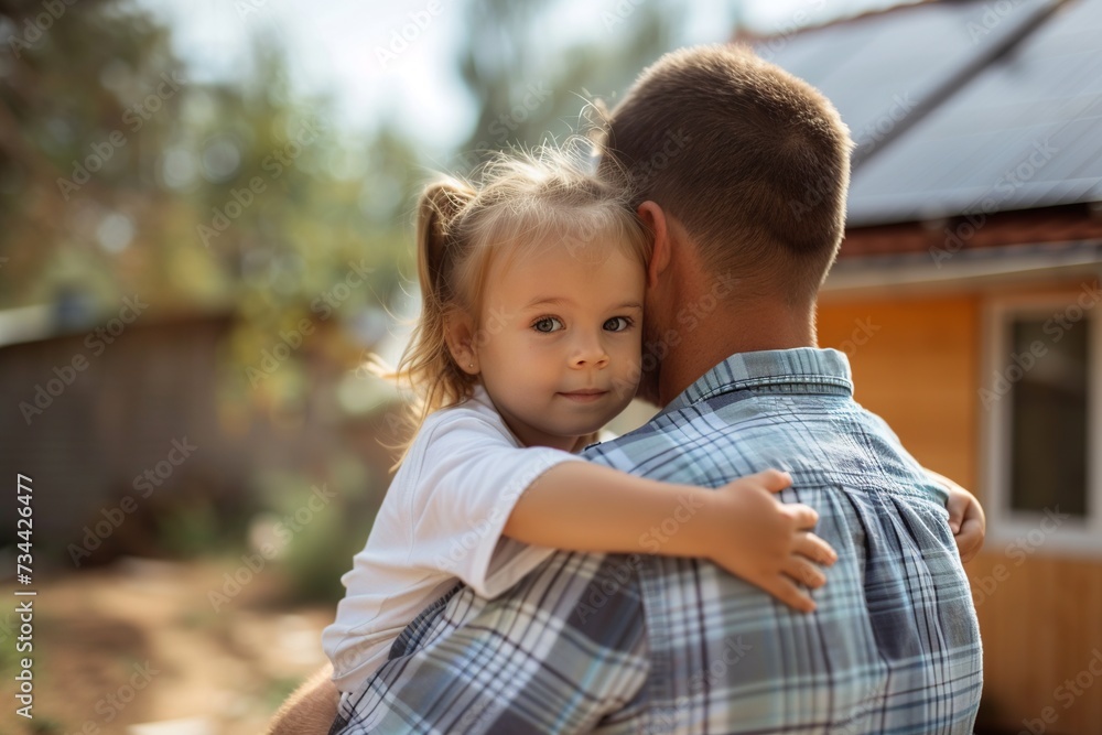 Fototapeta premium Eco-Friendly Family Home Moment