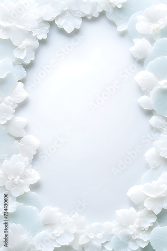 white jade flowers background