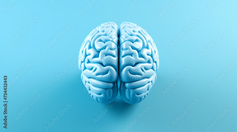 Brain background, bright human brain on isolated background Brain background, bright human brain on isolated background