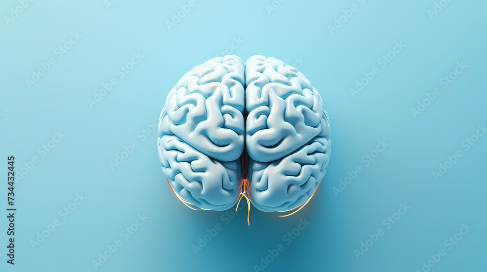 Brain background, bright human brain on isolated background Brain background, bright human brain on isolated background