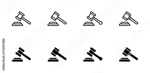 Gavel icon vector, judge gavel icon vector illustration