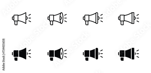Megaphone icon set vector illustration