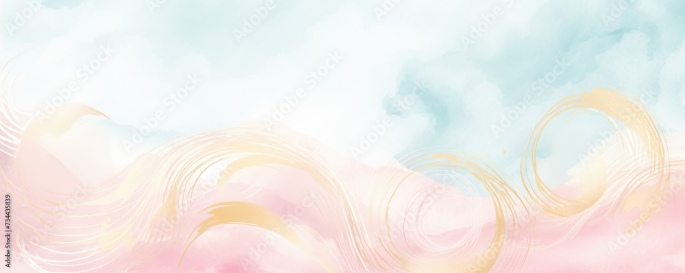 Banner with fluid art texture. Backdrop with abstract mixing paint effect. Liquid acrylic artwork that flows and splashes. Mixed paints for interior poster. Blue, pink, gold and white colors Banner with fluid art texture. Backdrop with abstract mixing paint effect. Liquid acrylic artwork that flows and splashes. Mixed paints for interior poster. Blue, pink, gold and white colors