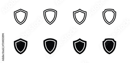 Shield icon set, Protection, Security icon vector illustration 