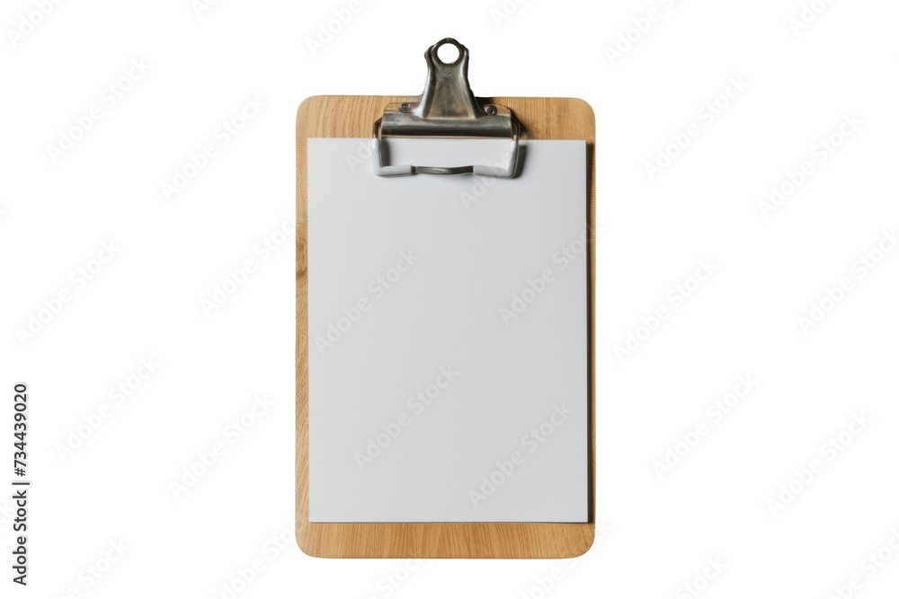 Mockup of wooden clipboard isolated on transparent and white background.PNG image Mockup of wooden clipboard isolated on transparent and white background.PNG image