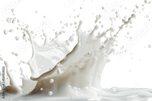 Milk Splash isolated on transparent and white background.PNG image 