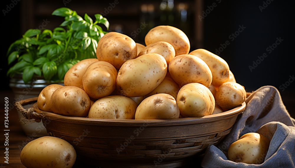 Fresh organic vegetables, healthy eating, nature gourmet harvest generated by AI Fresh organic vegetables, healthy eating, nature gourmet harvest generated by AI