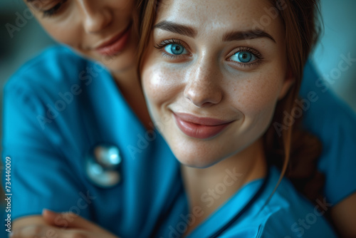 A compassionate nurse caring for a patient with kindness and empathy, illustrating the invaluable role of healthcare professionals. Concept of healthcare dedication. Generative Ai. photo