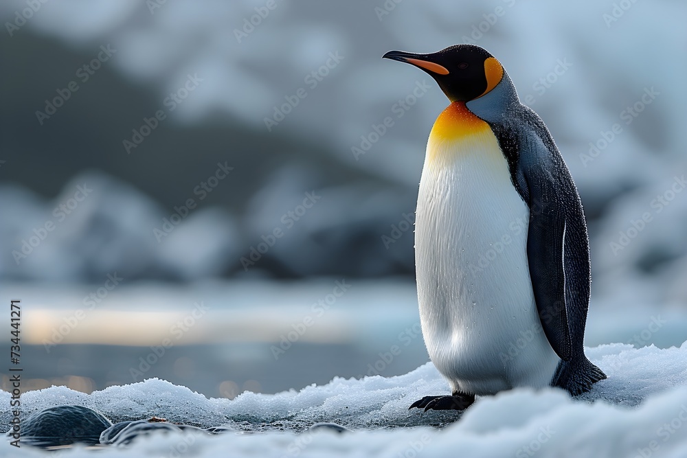 Fototapeta premium 雪の中のペンギン