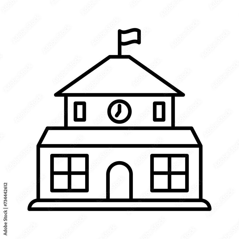School Building icon vector design templates simple and modern