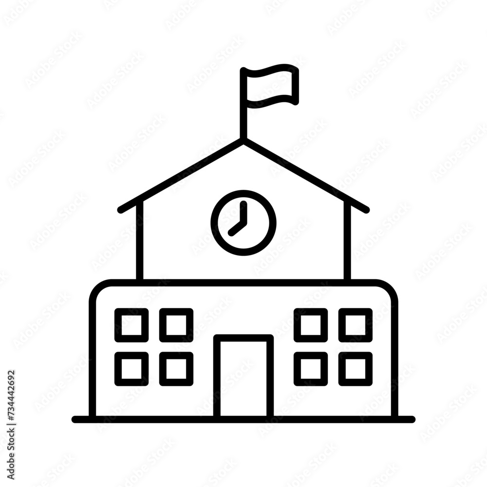 School Building icon vector design templates simple and modern School Building icon vector design templates simple and modern