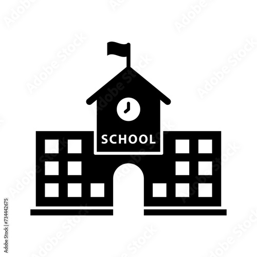 School Building icon vector design templates simple and modern