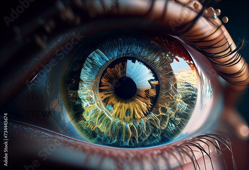 The digital art of a eye. Generative AI