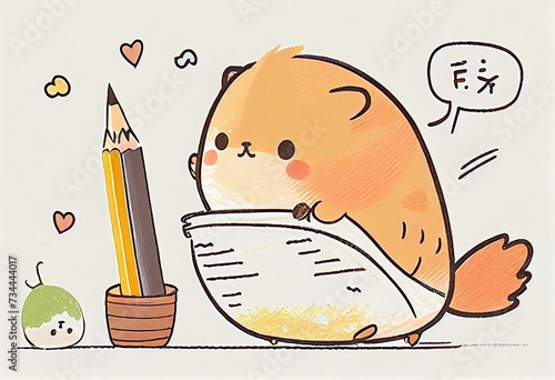 手描きイラスト ふんだん クマ くま 熊