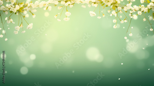 Spring season  vibrant green background