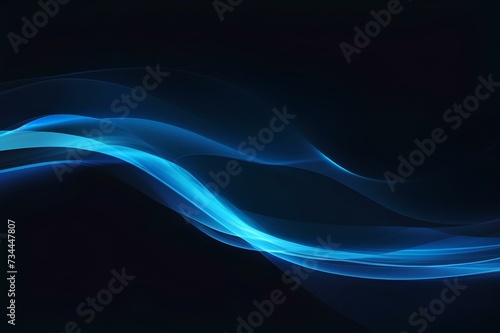 blue Light Wave Background , created by ai generated