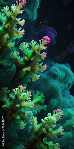 coral reaf underwater vertical background © alvian