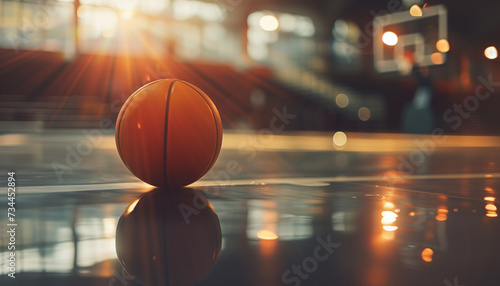 basketball ball on the court © Aku Creative