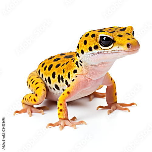 leopard gecko isolated on white