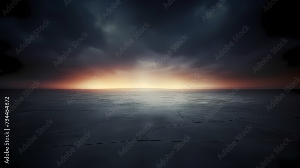 Empty concrete floor, 3D rendering sea view square with clear sky background Empty concrete floor, 3D rendering sea view square with clear sky background
