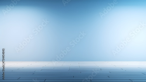 Empty concrete floor, 3D rendering sea view square with clear sky background