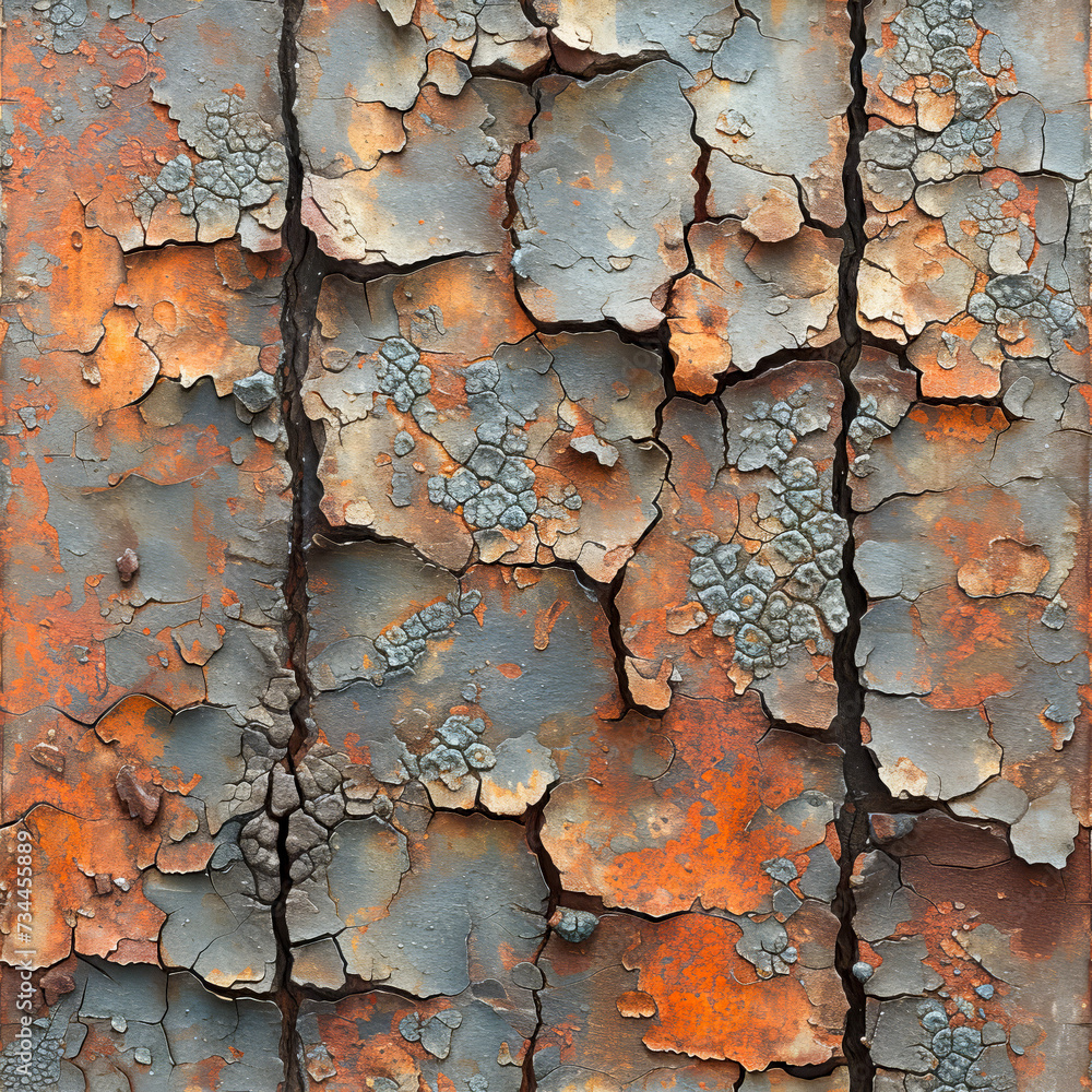 oxidized Metal with patina and rust, seamless tile, ai generated oxidized Metal with patina and rust, seamless tile, ai generated