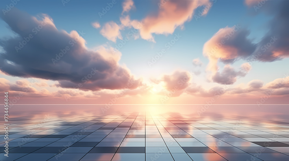 Abstract futuristic empty floor, future planning concept Abstract futuristic empty floor, future planning concept