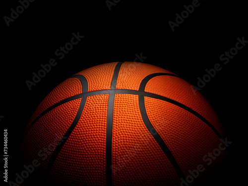 Basketball on black background © mrzar