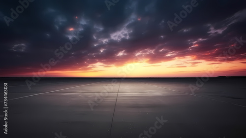 Empty concrete floor, universal minimalist background for presentations