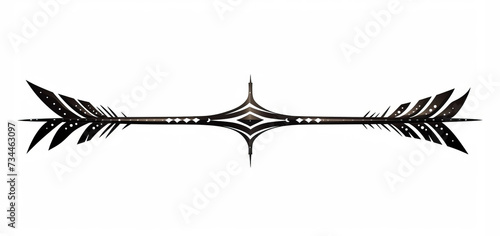 Monochrome Image of a Sharp Black Arrow