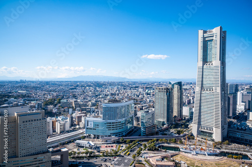 神奈川県横浜市みなとみらいの都市風景