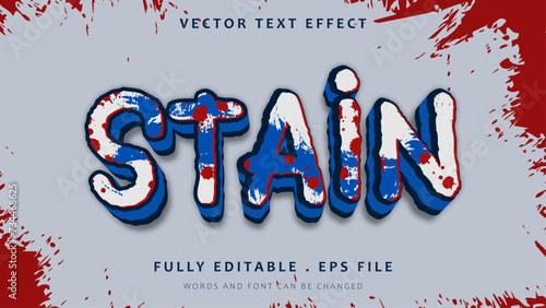 3d Grunge Stain Editable Text Effect Design Template