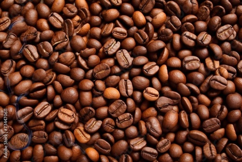 Textured coffee beans. Bean patterns. Generative AI