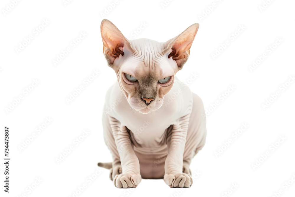 Obraz premium Grumpy cat, isolated on transparent background.
