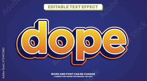 Stylist 3D Sticker Fully Editable Text Effect - Dope