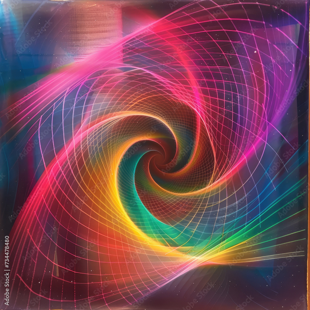 Colorful laser swirl