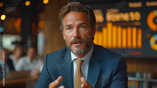 CEO-CFO - business executive - close-up for hot - profile shot -stylish suit 
