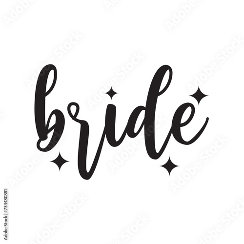Bride Vector Design on White Background