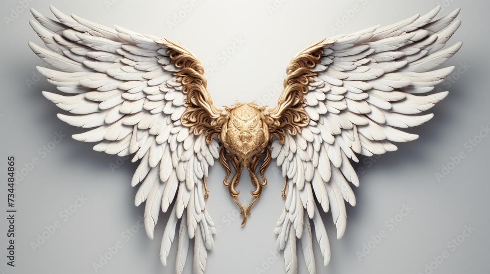 Fototapeta premium artistic outline of wings
