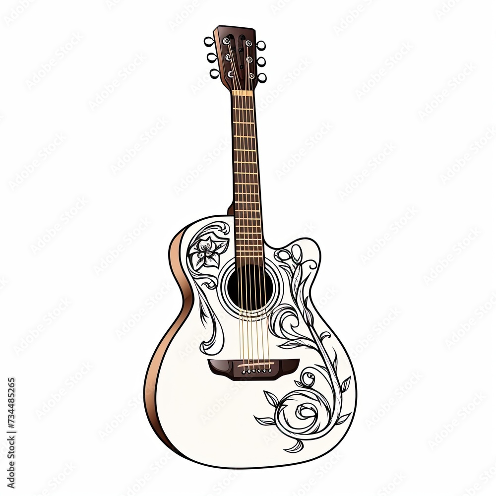 Fototapeta premium Outline Acoustic music classics Band