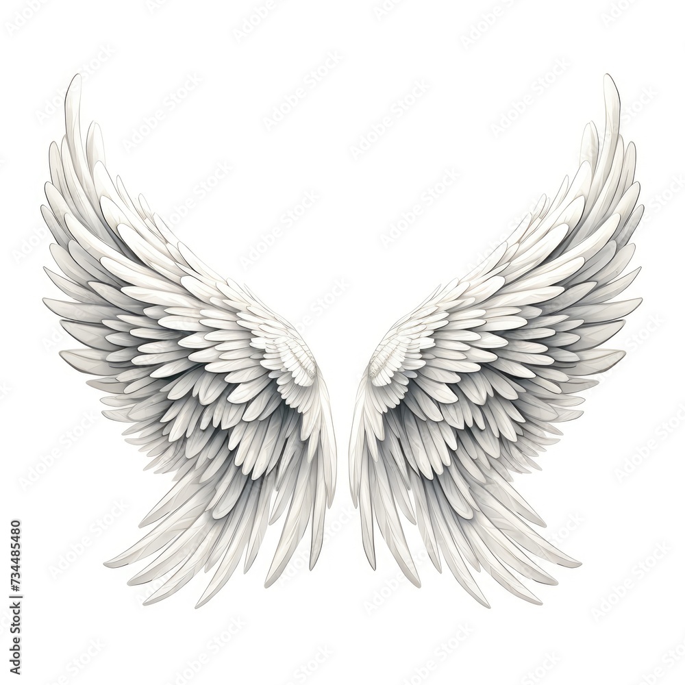 artistic outline of wings artistic outline of wings